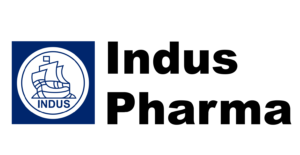 indus pharma logo blue